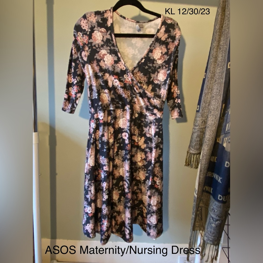 ASOS Maternity and Nursing Friendly Floral Dress